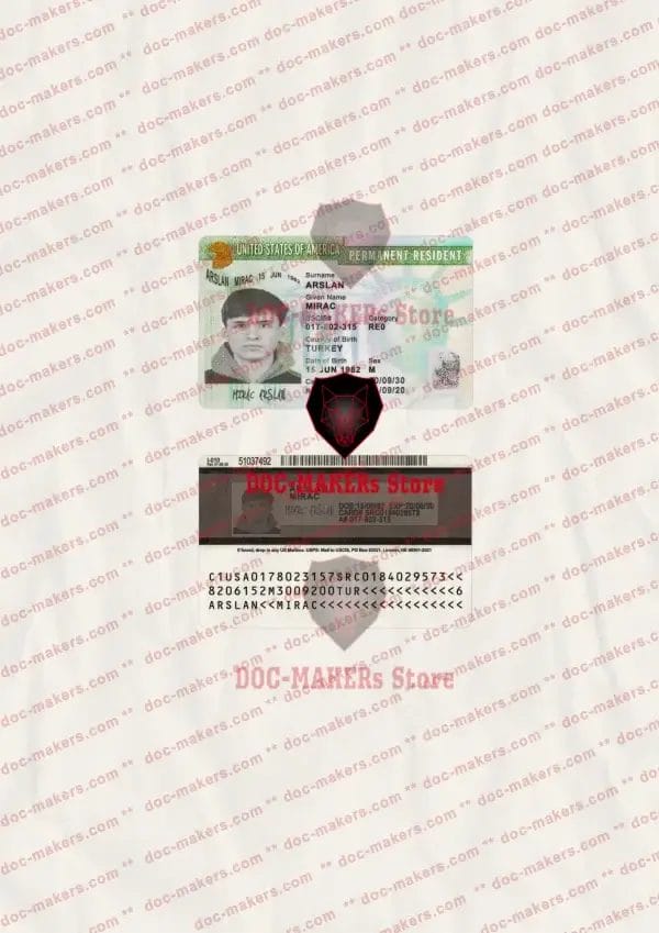 USA Green Card Residence Permit - V1
